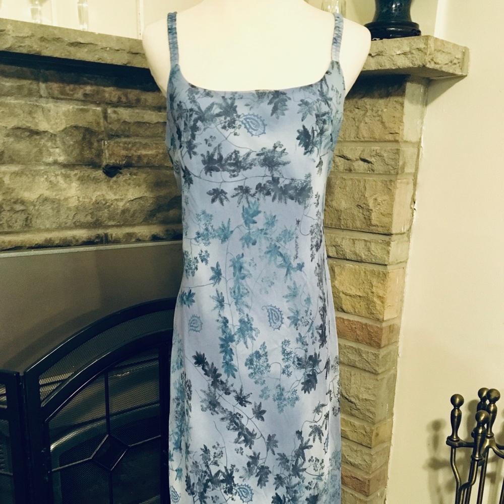 👗 Dress Barn Spaghetti Strap Dress Size 8 Blue 👗